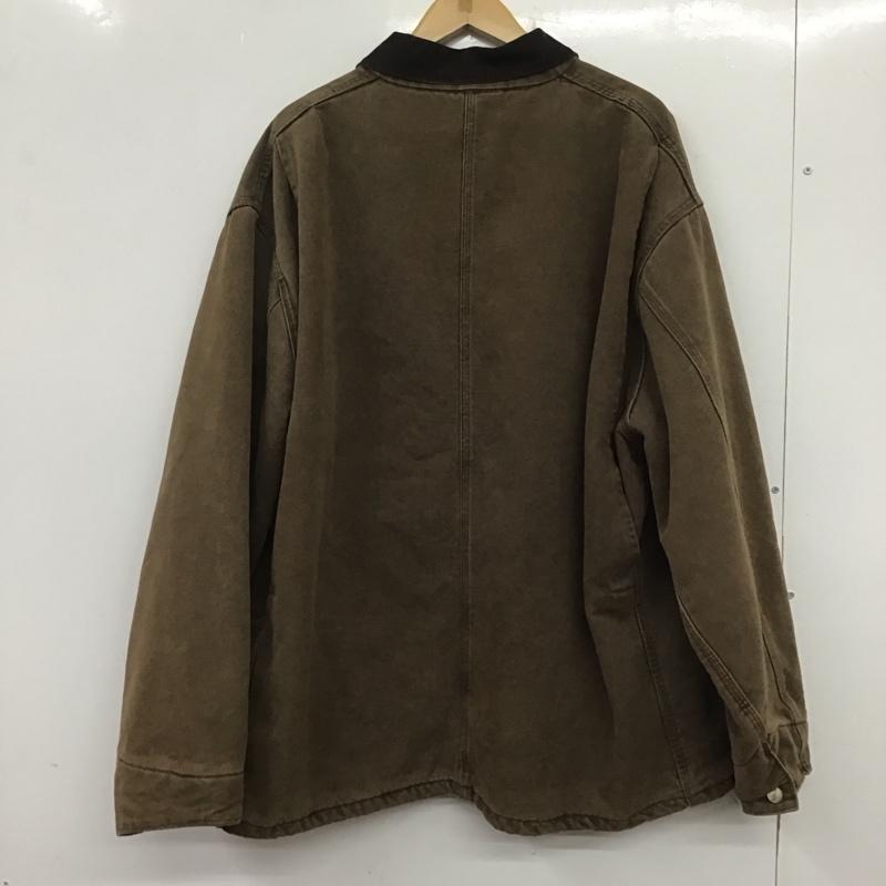 カーハート Carhartt ジャケット、上着 ジャケット、ブレザー カジュアルジャケット アウター カラージャケット XXL ロゴ、文字 茶 / ブラウン /  メンズ USED 古着 中古 10138436