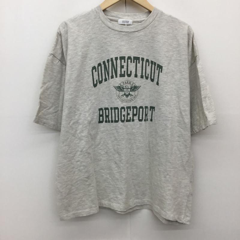 ローリーズファーム LOWRYS FARM Tシャツ 半袖 LF623082CF FREE ロゴ、文字 灰 / グレー /  レディース USED 古着 中古 10141338