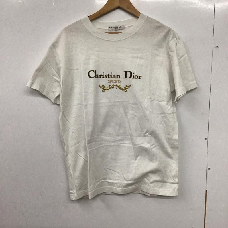 クリスチャンディオール Christian Dior Tシャツ 半袖 半袖カットソー プリントTシャツ クルーネックカットソー M プリント 白 / ホワイト /  メンズ USED 古着 中古 10144951