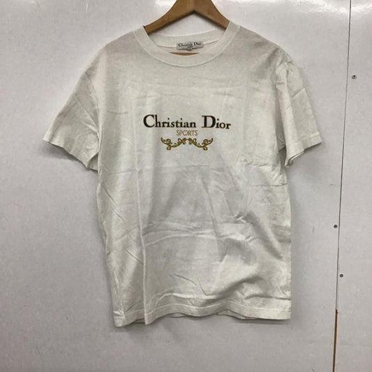 クリスチャンディオール Christian Dior Tシャツ 半袖 半袖カットソー プリントTシャツ クルーネックカットソー M プリント 白 / ホワイト /  メンズ USED 古着 中古 10144951