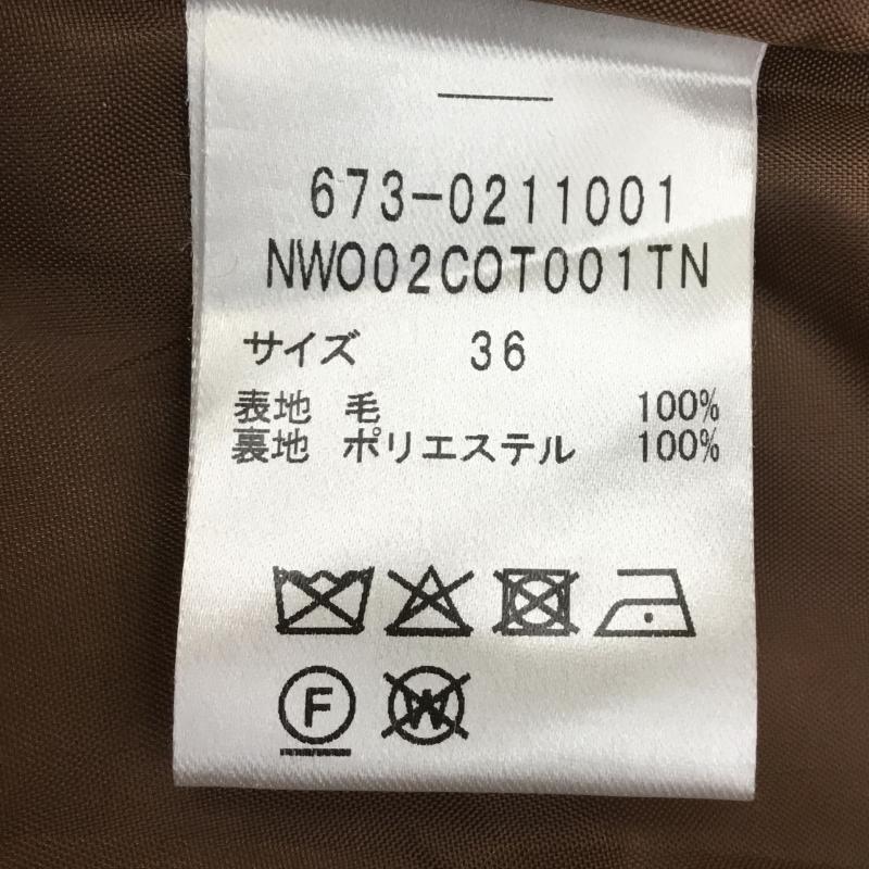 ナノユニバース nano・universe コート コート一般 673-0211001 36 無地 茶 / ブラウン /  レディース USED 古着 中古 10142541