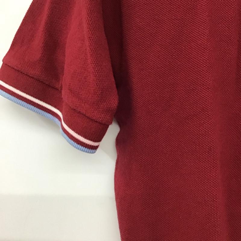 フレッドペリー FRED PERRY ポロシャツ 半袖 イングランド 90 36 無地 えんじ / ワインレッド /  レディース USED 古着 中古 10150814