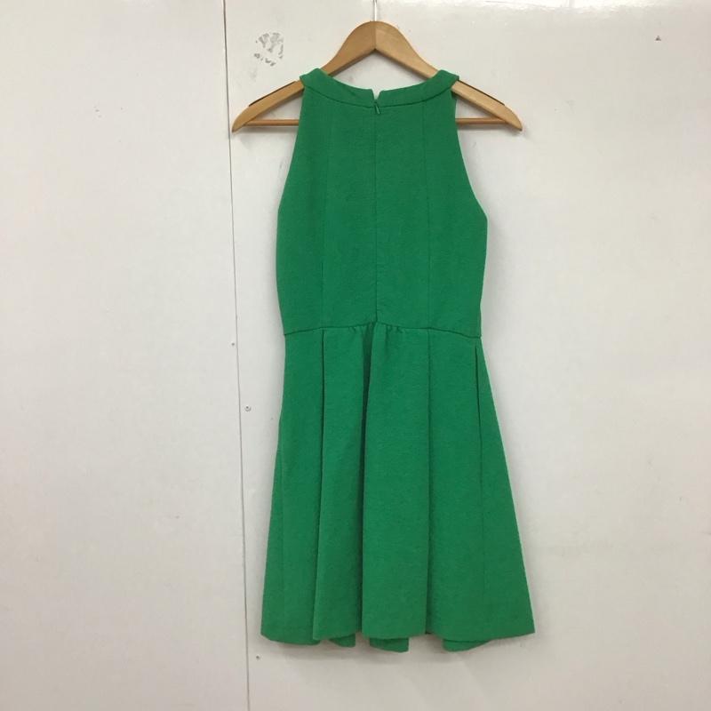 ザラベーシック ZARA BASIC ワンピース ミニスカート XS 無地 緑 / グリーン /  レディース USED 古着 中古 10129281