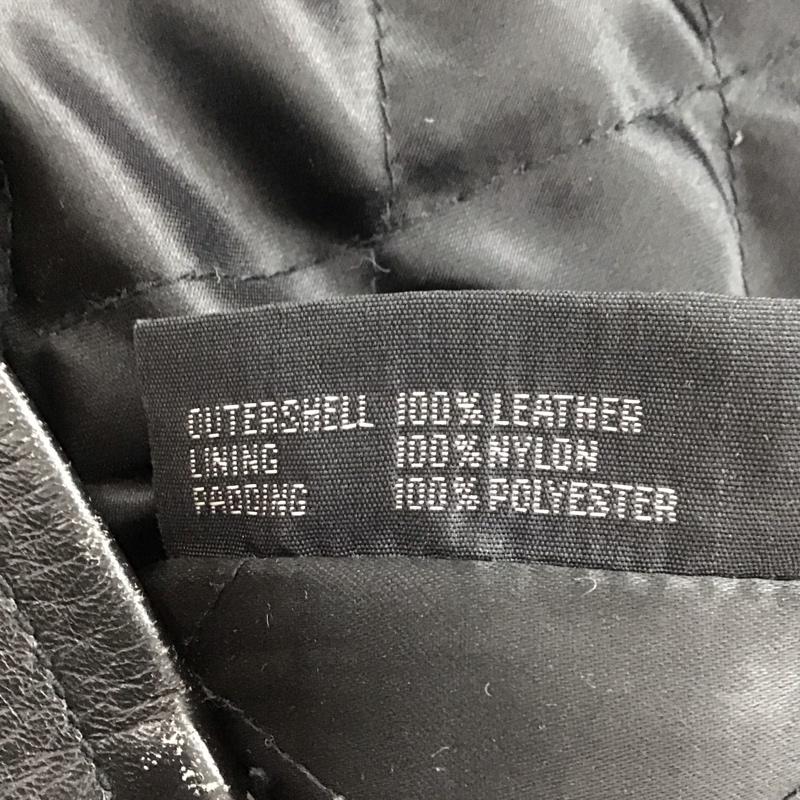 古着 USED ジャケット、上着 ジャケット、ブレザー レザージャケット ジップアップジャケット アウター シングルライダースジャケット M 無地 黒 / ブラック /  メンズ USED 古着 中古 10137450