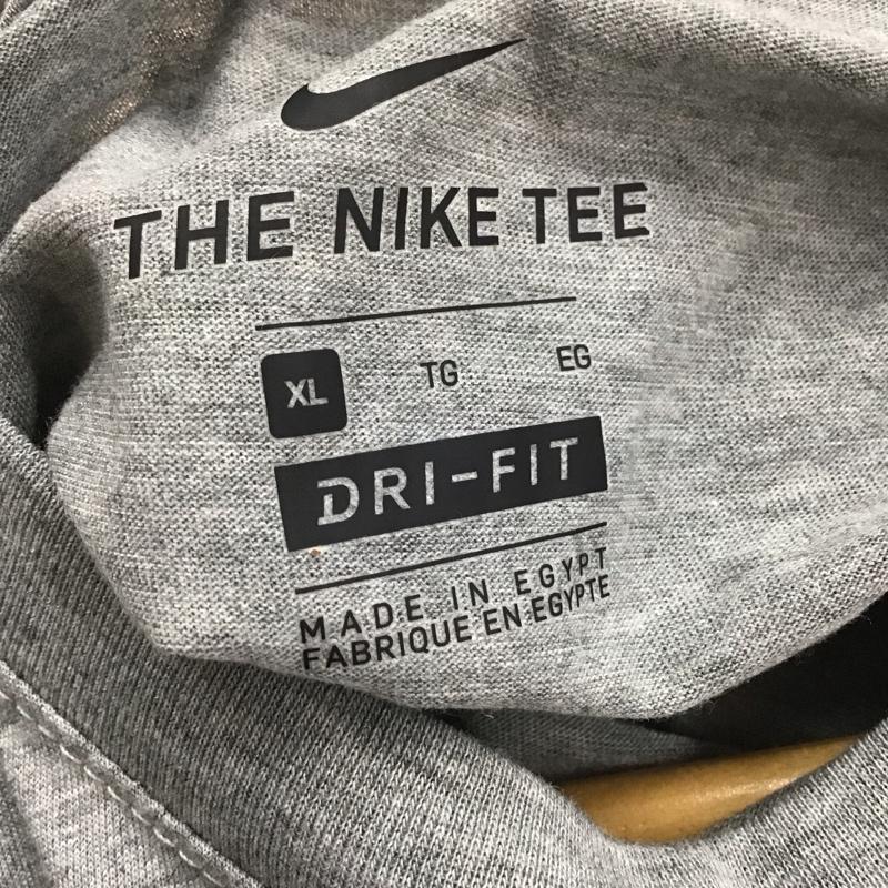 ナイキ NIKE Tシャツ 半袖 BQ1854-063 スウッシュ DRI-FIT スポーツウェア タグ付き XL ロゴ、文字 灰 / グレー /  メンズ USED 古着 中古 10135571