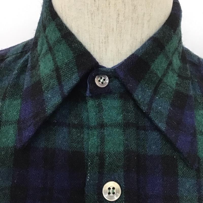 古着 USED シャツ、ブラウス 長袖 ワークシャツ キャラクター 黒 / ブラック / X 緑 / グリーン / X 紺 / ネイビー /  メンズ USED 古着 中古 10107048