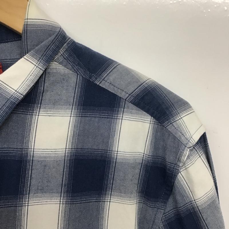 シュプリーム Supreme シャツ、ブラウス 長袖 コットン ワークシャツ M チェック 青 / ブルー / X 白 / ホワイト /  メンズ USED 古着 中古 10146352