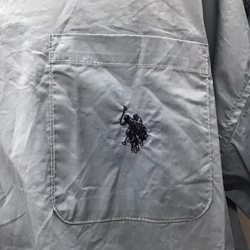 ユーエスポロアッスン U.S.POLO ASSN. シャツ、ブラウス 半袖 PL12703 胸ポケット M ワンポイント 青 / ブルー /  メンズ USED 古着 中古 10117031