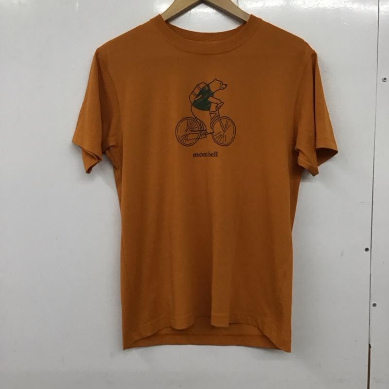モンベル mont-bell Tシャツ 半袖 1114350 ユニセックスTシャツWIC.Tサイクリングベア 半袖カットソー S プリント 橙 / オレンジ /  メンズ USED 古着 中古 10135925