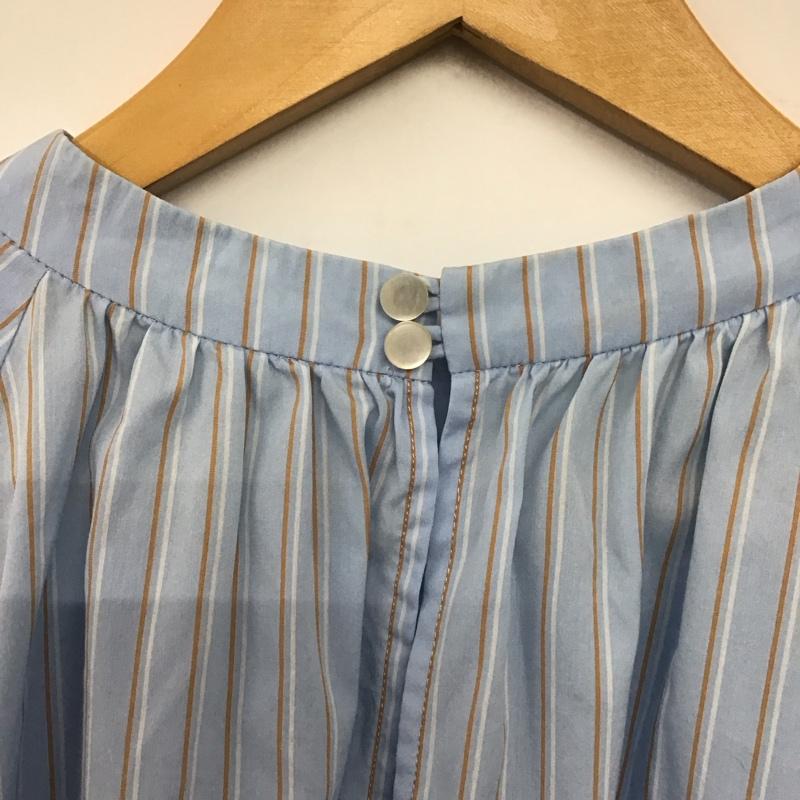 グリーンレーベルリラクシング green label relaxing シャツ、ブラウス 長袖 長袖シャツ ストライプシャツ ストライプ 水色 / ライトブルー /  レディース USED 古着 中古 10142691