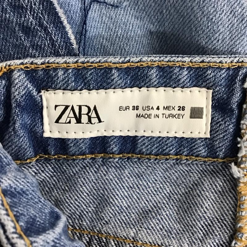 ザラ ZARA パンツ デニム、ジーンズ 5862 072 427 リメイク風 無地 青 / ブルー /  レディース USED 古着 中古 10122044