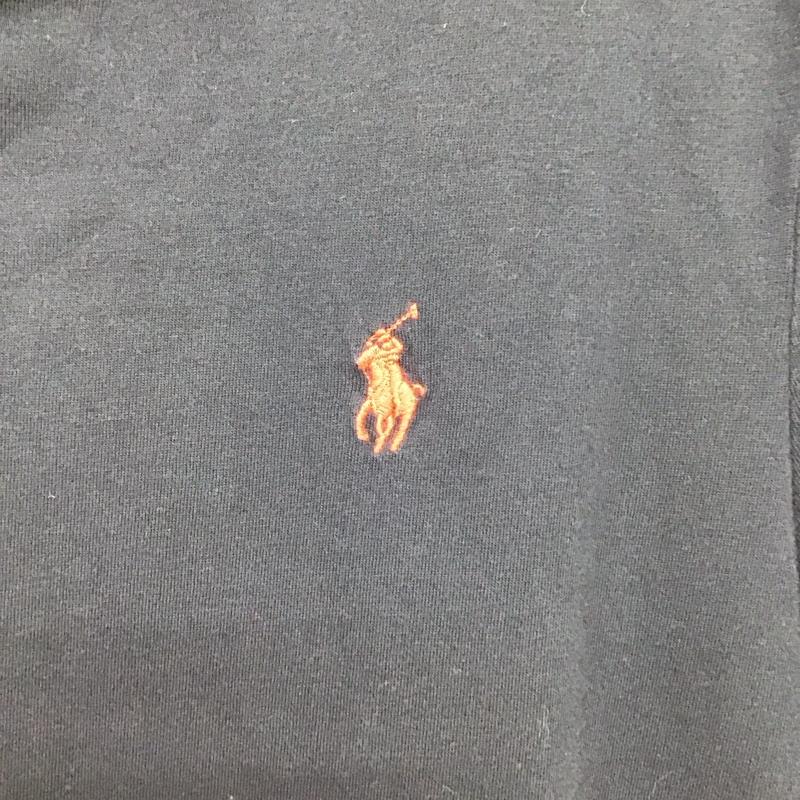 ポロラルフローレン POLO RALPH LAUREN Tシャツ 半袖 半袖カットソー 無地Tシャツ Vネックカットソー M ロゴ、文字 紺 / ネイビー /  メンズ USED 古着 中古 10132317