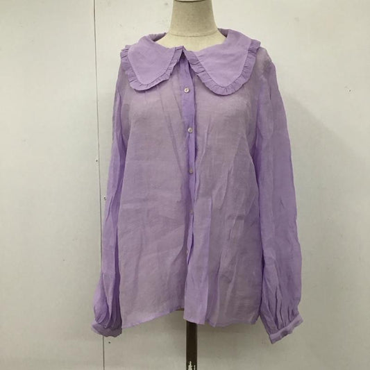 ザラ ZARA シャツ、ブラウス 長袖 S 無地 紫 / パープル /  レディース USED 古着 中古 10111604