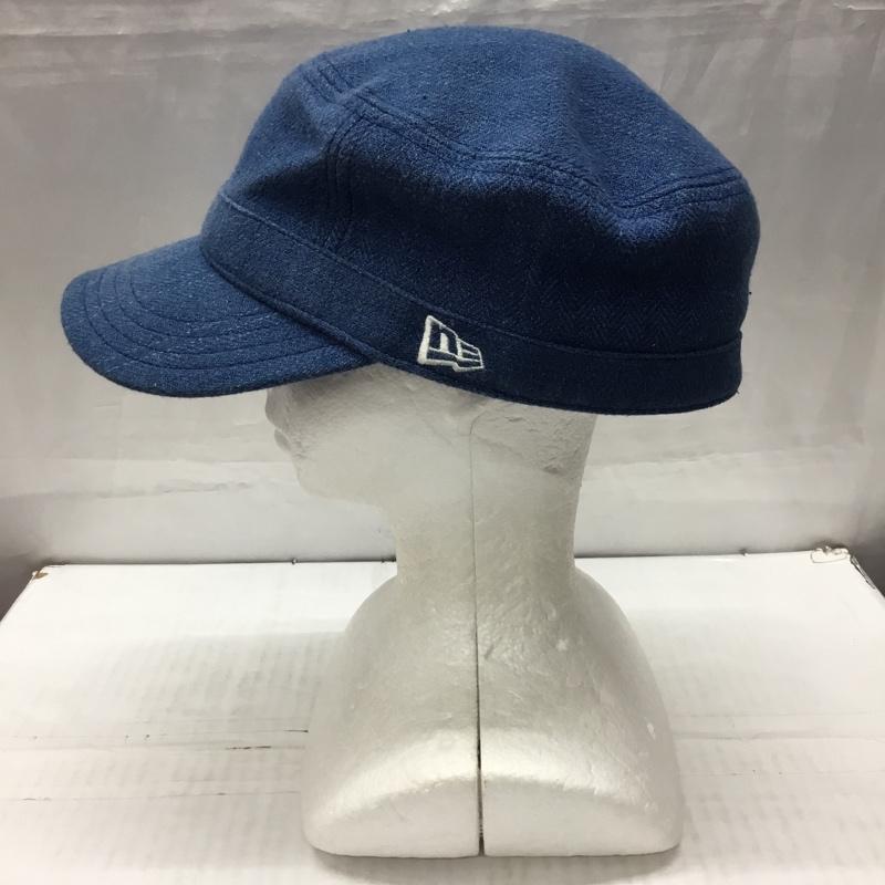 ニューエラ NEW ERA 帽子 キャップ ワークキャップ 61.5cm ワンポイント 青 / ブルー /  メンズ USED 古着 中古 10114735