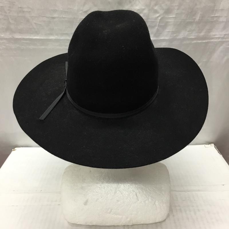 ステットソン STETSON 帽子 ハット 中折れ帽 フェルトハット USA製 無地 黒 / ブラック /  メンズ USED 古着 中古 10119107