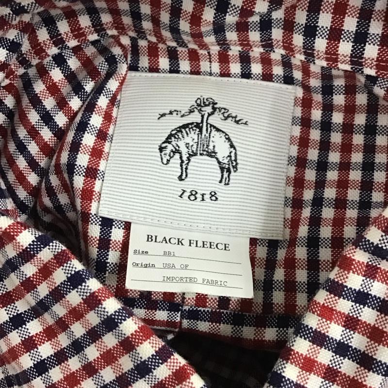 ブルックスブラザーズ BROOKS BROTHERS シャツ、ブラウス 長袖 BLACK FLEECE コットン BB1 USA ボタンダウン チェック 白 / ホワイト / X 赤 / レッド / X 紺 / ネイビー /  メンズ USED 古着 中古 10112672