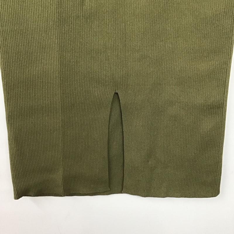 ザラ ZARA スカート ロングスカート タイトスカート L 無地 カーキ / カーキ /  レディース USED 古着 中古 10150502