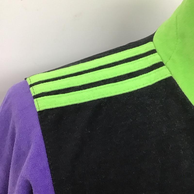 アディダス adidas ジャケット、上着 ジャンパー、ブルゾン ジップアップジャケット ジャージ カジュアルジャケット 古着 70s ventex社 ロゴ、文字 黒 / ブラック / X 紫 / パープル / X 緑 / グリーン /  メンズ USED 古着 中古 10107011