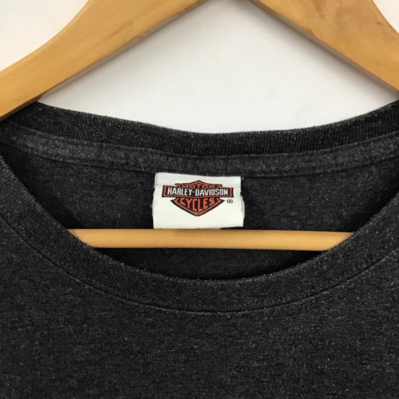 ハーレーダビッドソン Harley-Davidson タンクトップ タンクトップ ノースリーブカットソー プリントTシャツ クルーネックカットソー タンクトップ プリント 灰 / グレー /  メンズ USED 古着 中古 10131497