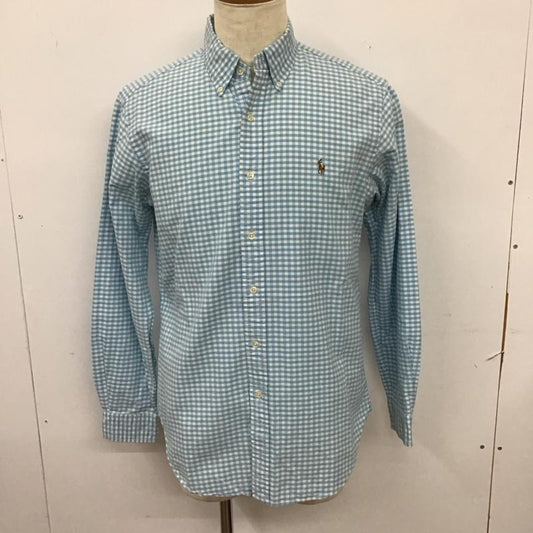 ラルフローレン RALPHLAUREN シャツ、ブラウス 長袖 M チェック 水色 / ライトブルー /  メンズ USED 古着 中古 10114631