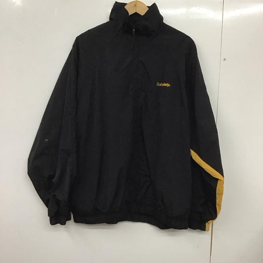 サブサエティ Subciety ジャケット、上着 ジャンパー、ブルゾン ジップアップジャンパー スタンドネック アウター XL ロゴ、文字 黒 / ブラック /  メンズ USED 古着 中古 10132596