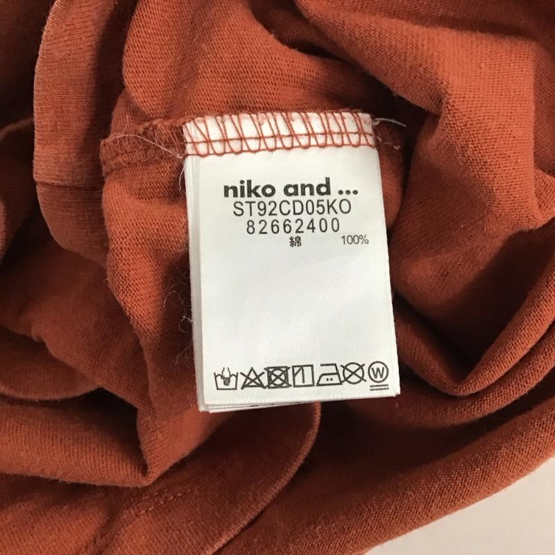ニコアンド niko and... Tシャツ 半袖 M プリント 茶 / ブラウン /  レディース USED 古着 中古 10131849