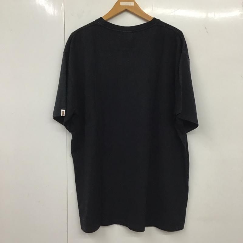 アベイシングエイプ A BATHING APE Tシャツ 半袖 XXL 無地 黒 / ブラック /  メンズ USED 古着 中古 10134966