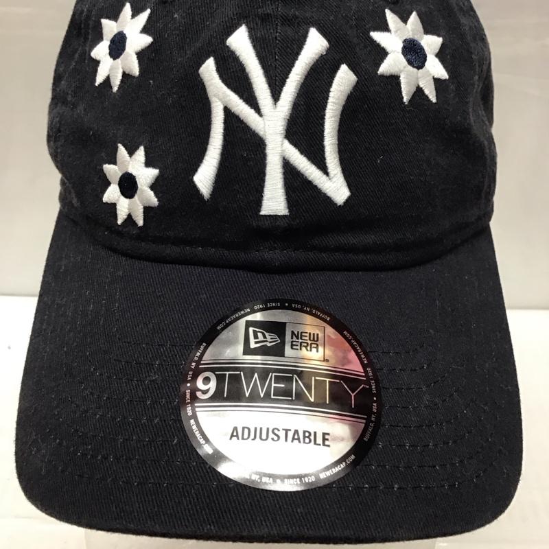 ニューエラ NEW ERA 帽子 キャップ NY フラワーキャップ 刺繍 紺 / ネイビー /  メンズ USED 古着 中古 10116986