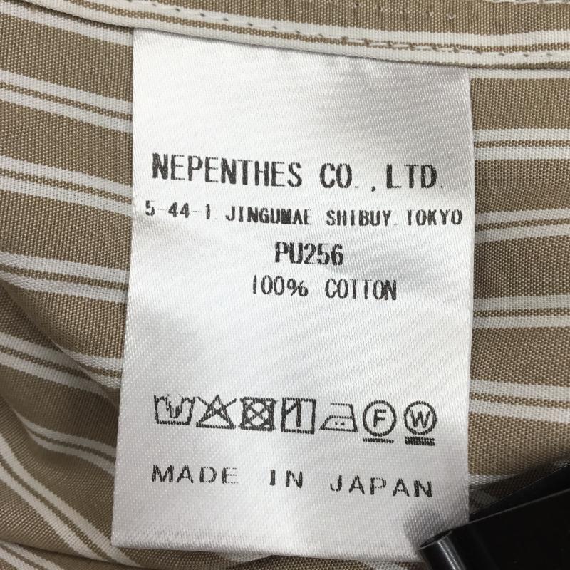 ニードルス Needles シャツ、ブラウス 長袖 ストライプシャツ　PU256 M ストライプ 茶 / ブラウン /  メンズ USED 古着 中古 10127271