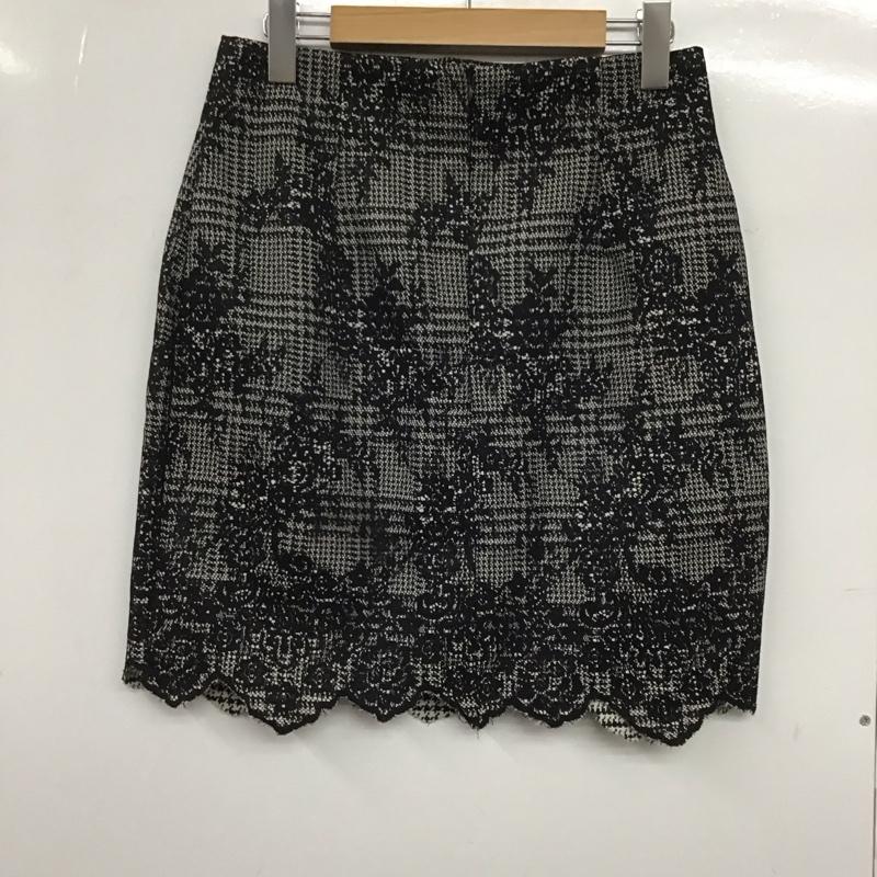 ザラ ZARA スカート ひざ丈スカート M レース柄 黒 / ブラック /  レディース USED 古着 中古 10146612