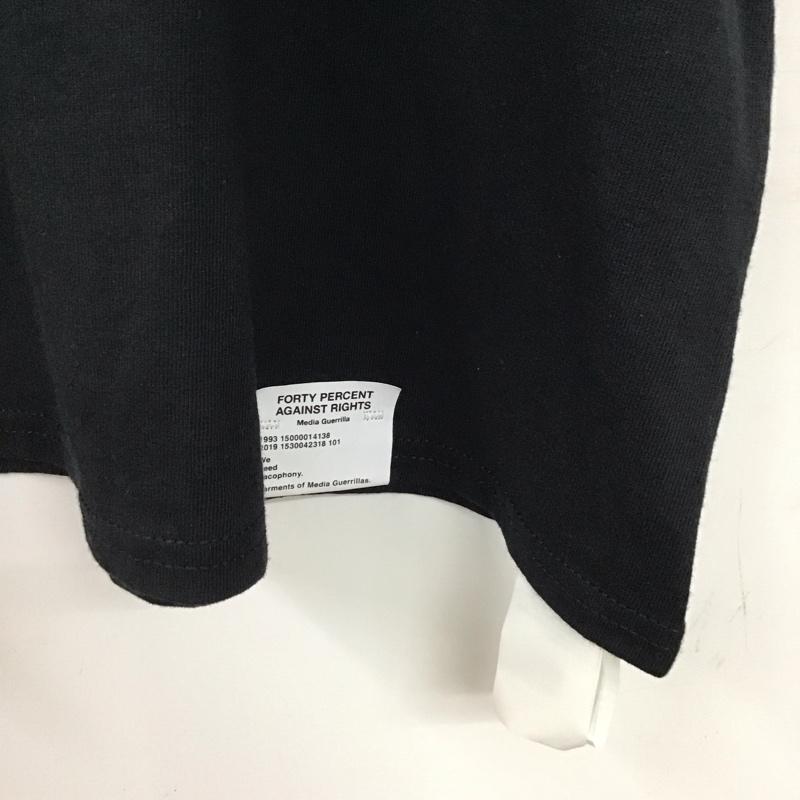 フォーティーパーセントアゲインストライツ FORTY PERCENTS AGAINST RIGHTS Tシャツ 半袖 XL ロゴ、文字 X プリント 黒 / ブラック /  メンズ USED 古着 中古 10134971