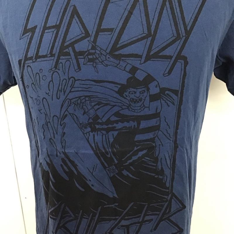 ティーシーエスエス TCSS Tシャツ 半袖 半袖カットソー プリントTシャツ クルーネックカットソー L プリント 青 / ブルー /  メンズ USED 古着 中古 10114696