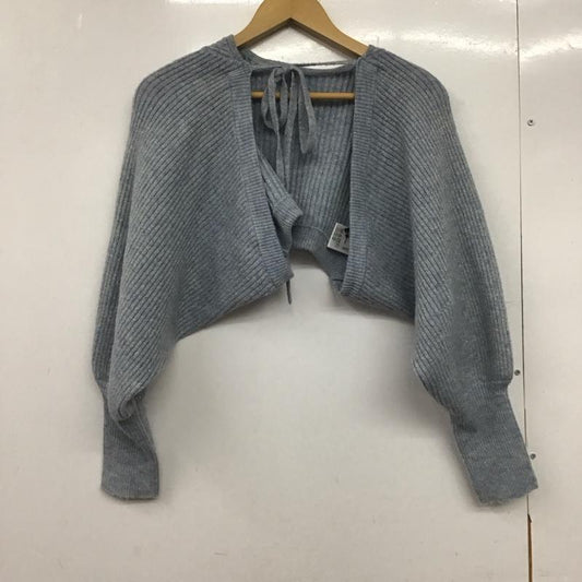 ダブルクローゼット w closet カーディガン 長袖 長袖カーディガン ショート丈 無地 水色 / ライトブルー /  レディース USED 古着 中古 10145110