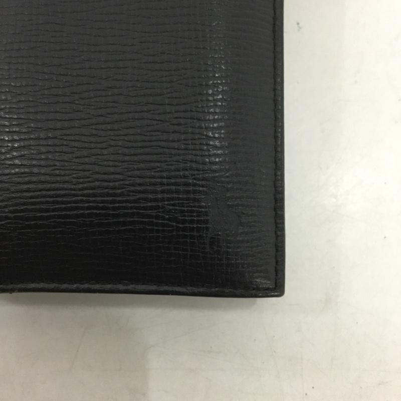 ポロラルフローレン POLO RALPH LAUREN 財布 二つ折り L字ファスナー 縦型 ワンポイント 黒 / ブラック /  メンズ USED 古着 中古 10141943