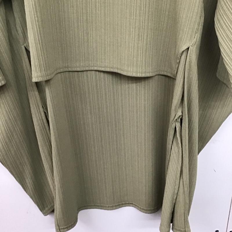 オズモーシス OSMOSIS カットソー 長袖 792006-680T バックロングドレーププルオーバー ONE SIZE 無地 カーキ / カーキ /  レディース USED 古着 中古 10142700