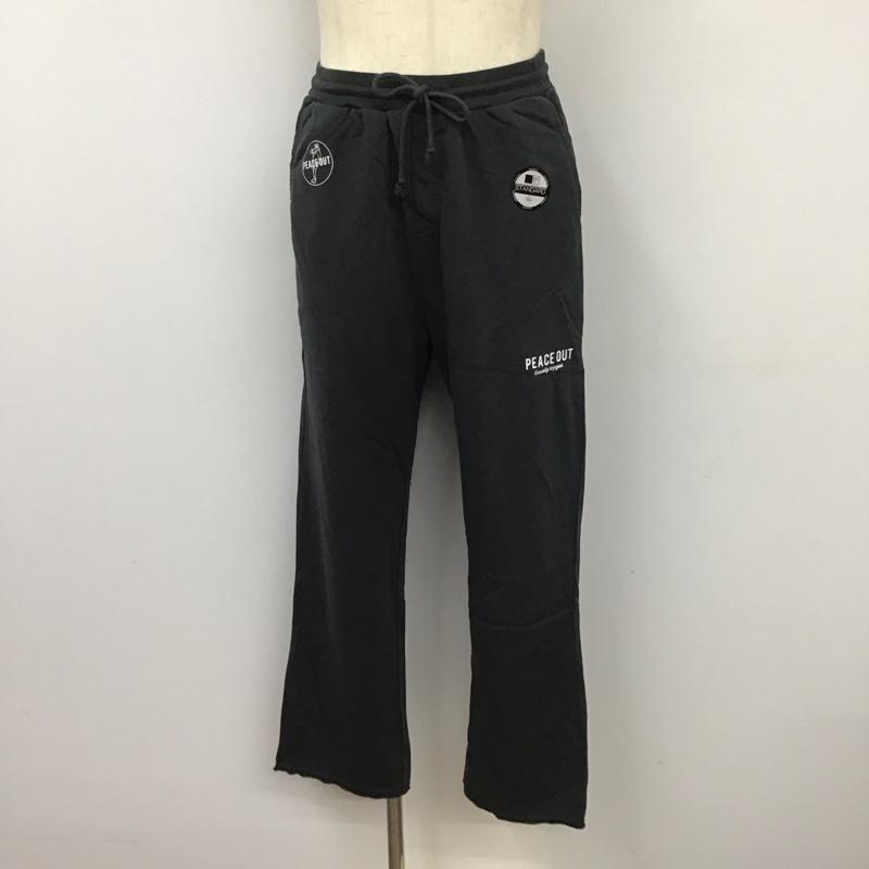 インヘリット INHERIT パンツ ワークパンツ、ペインターパンツ ワイドパンツ スウェットパンツ カジュアルパンツ L ロゴ、文字 黒 / ブラック /  メンズ USED 古着 中古 10113121