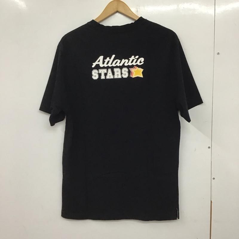 アトランティック スターズ Atlantic STARS Tシャツ 半袖 半袖カットソー プリントTシャツ クルーネックカットソー L ロゴ、文字 黒 / ブラック /  メンズ USED 古着 中古 10140314