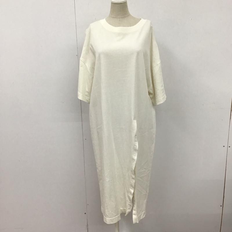ジーナシス JEANASIS ワンピース ロングスカート js063195sb 半袖ワンピース クルーネックワンピース スリットワンピース FREE 無地 白 / ホワイト /  レディース USED 古着 中古 10109184