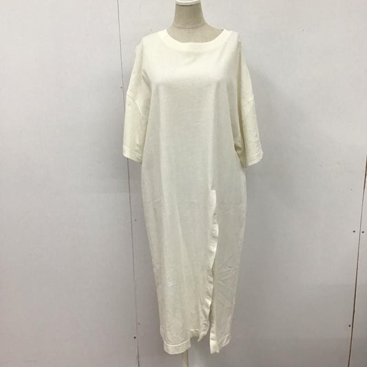 ジーナシス JEANASIS ワンピース ロングスカート js063195sb 半袖ワンピース クルーネックワンピース スリットワンピース FREE 無地 白 / ホワイト /  レディース USED 古着 中古 10109184