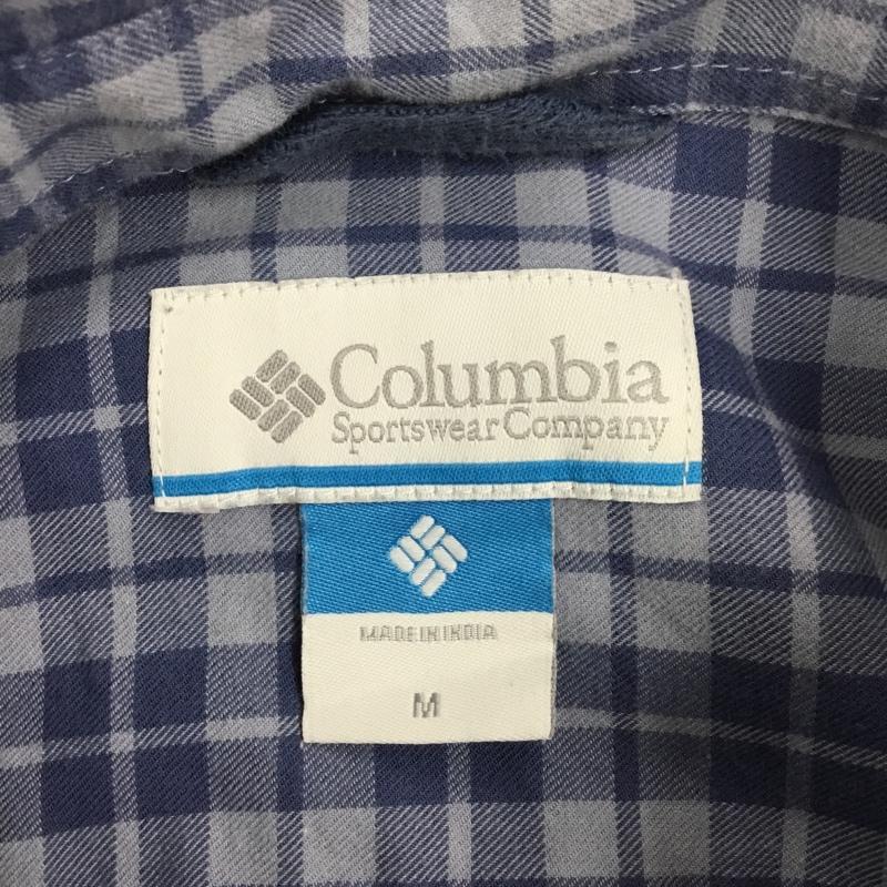 コロンビア Columbia シャツ、ブラウス 長袖 長袖 M チェック 青 / ブルー /  メンズ USED 古着 中古 10108457