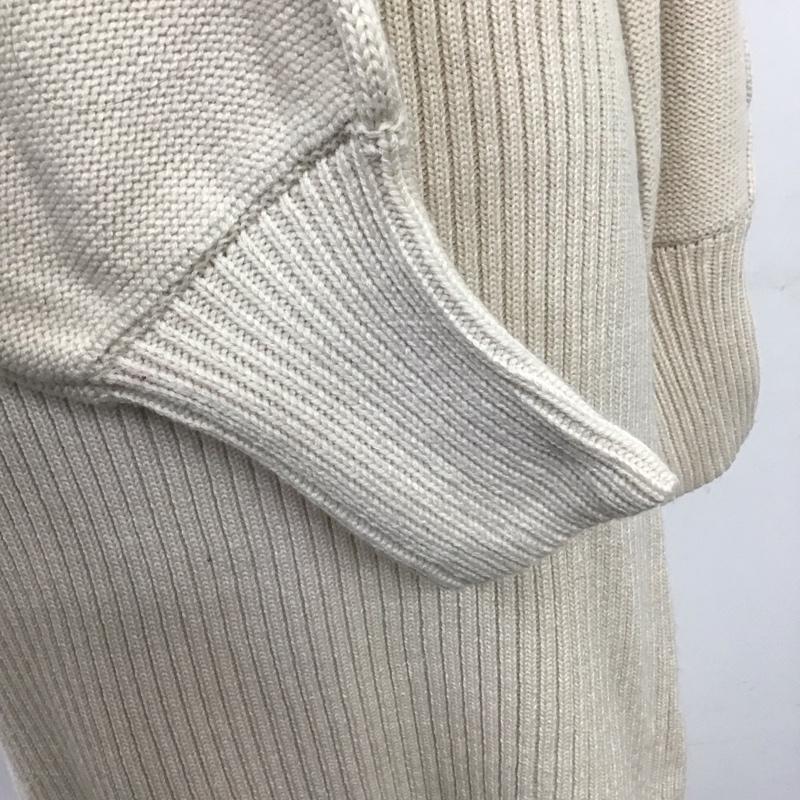 マウジー MOUSSY ワンピース ロングスカート 010EAH70-6720 CABLE SLEEVE KNIT DRESS ケーブル編み ニットワンピース FREE 無地 アイボリー / アイボリー /  レディース USED 古着 中古 10112167