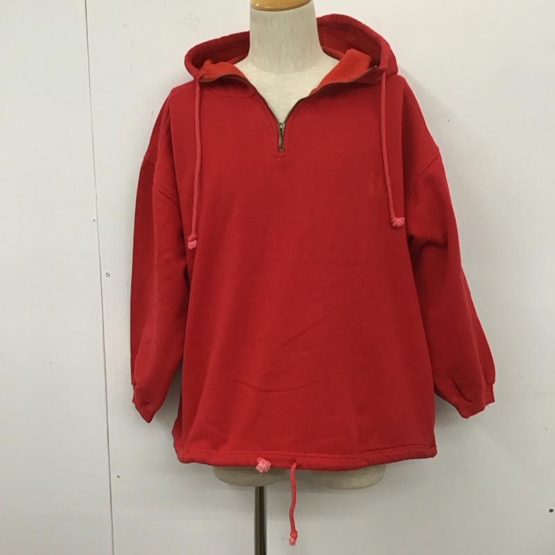 ギャップ GAP パーカー 長袖 90年代 USA製 スウェット 裏起毛 M ロゴ、文字 赤 / レッド /  メンズ USED 古着 中古 10112225