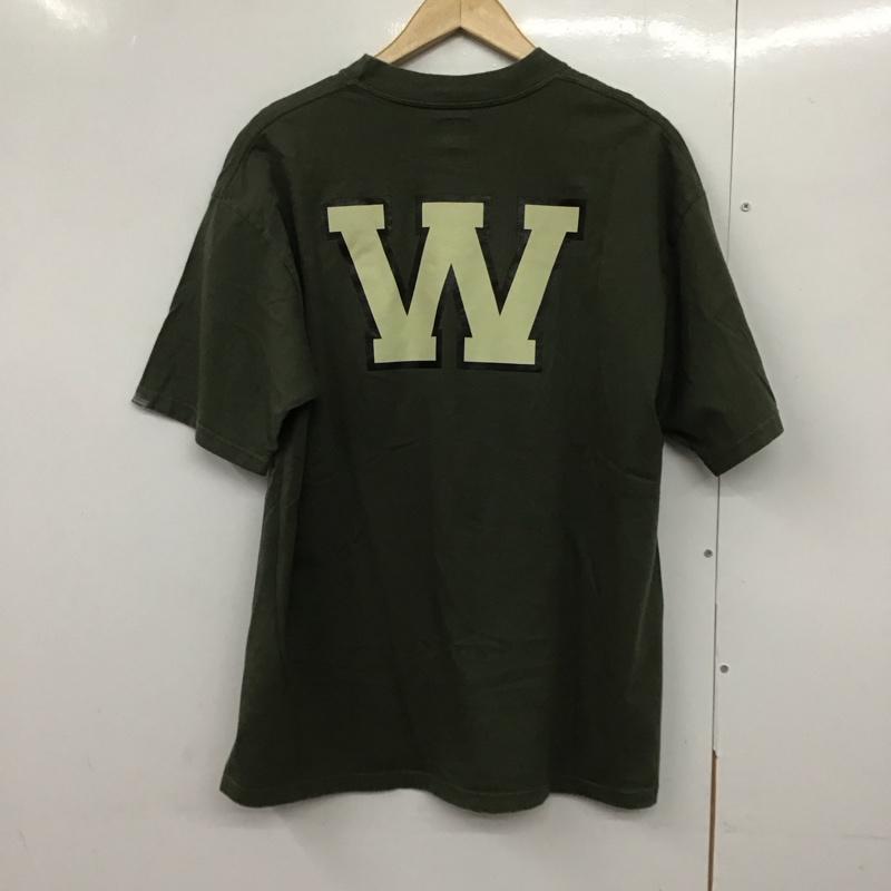 ダブルタップス W)TAPS Tシャツ 半袖 半袖カットソー プリントTシャツ クルーネックカットソー L プリント カーキ / カーキ /  メンズ USED 古着 中古 10142631