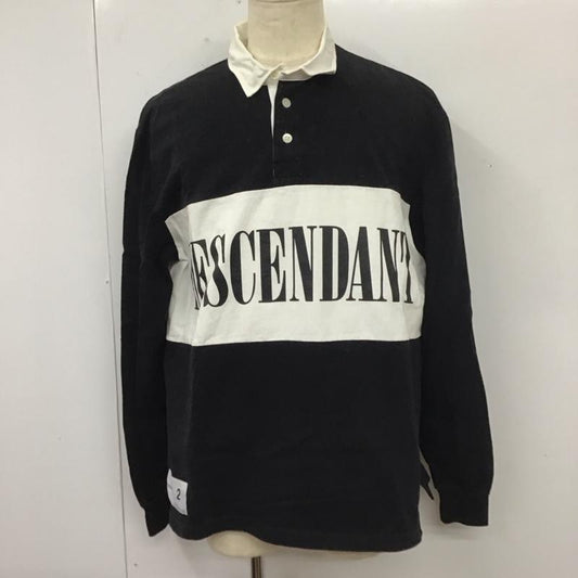 ディセンダント DESCENDANT カットソー 長袖 長袖カットソー ポロシャツ プリントカットソー 2 ロゴ、文字 白 / ホワイト / X 黒 / ブラック /  メンズ USED 古着 中古 10112703