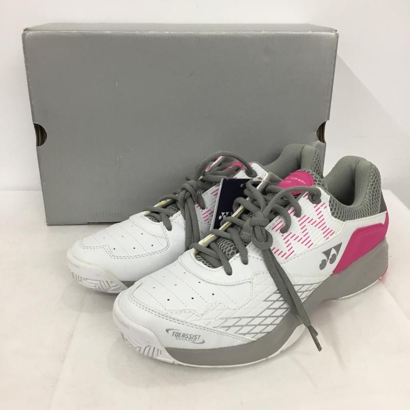 ヨネックス YONEX スニーカー スニーカー SHT103 テニスシューズ パワークッション103 箱有 27cm 27.0cm ロゴ、文字 白 / ホワイト / X 灰 / グレー / X 桃 / ピンク /  メンズ USED 古着 中古 10149919