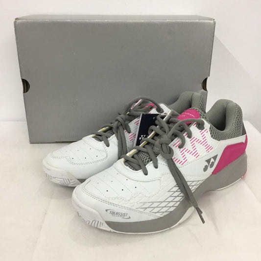 ヨネックス YONEX スニーカー スニーカー SHT103 テニスシューズ パワークッション103 箱有 27cm 27.0cm ロゴ、文字 白 / ホワイト / X 灰 / グレー / X 桃 / ピンク /  メンズ USED 古着 中古 10149919