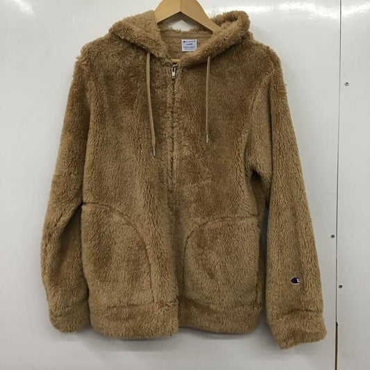 チャンピオン Campion パーカー 長袖 CW-L604 ジップフードフリースジャケット L 無地 ベージュ / ベージュ /  レディース USED 古着 中古 10137417