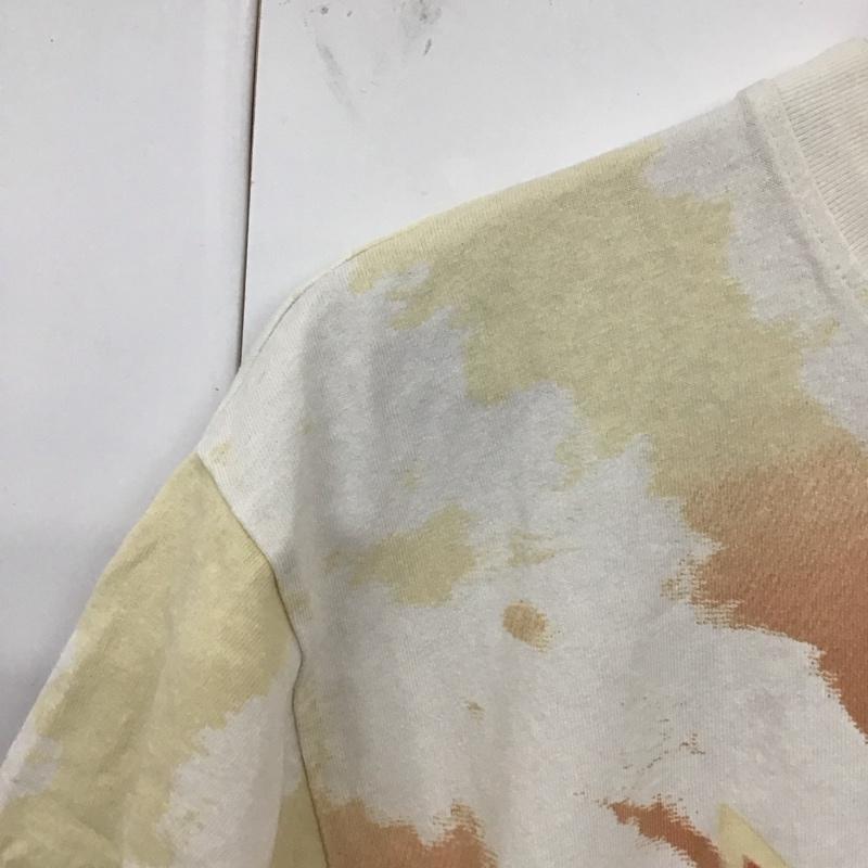 アディダス adidas Tシャツ 半袖 HS1940 タイダイ ロゴ、文字 ベージュ / ベージュ / X 茶 / ブラウン /  メンズ USED 古着 中古 10129169