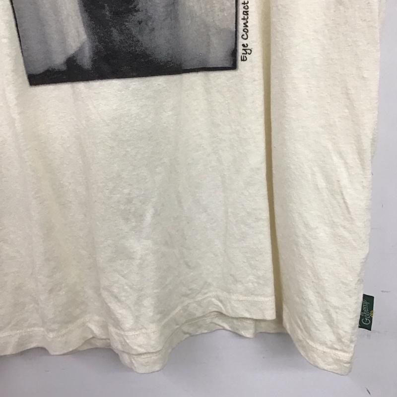 ゴーヘンプ GOHEMP Tシャツ 半袖 半袖カットソー プリントTシャツ クルーネックカットソー XL プリント アイボリー / アイボリー /  メンズ USED 古着 中古 10148526
