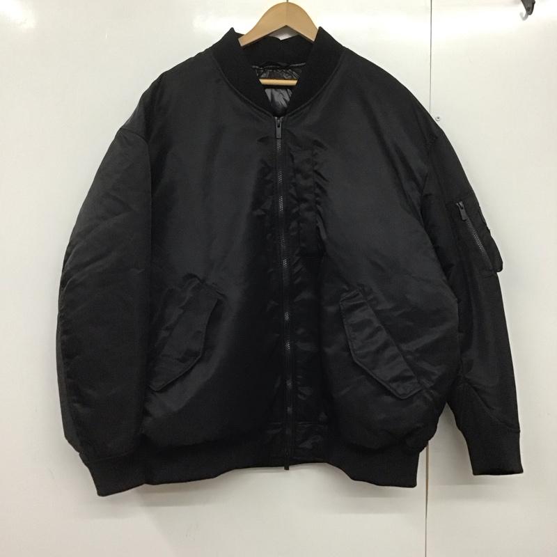 ユニクロ UNIQLO ジャケット、上着 ジャンパー、ブルゾン 311-445765 ハイブリッドダウン MA-1ブルゾン アウター 無地 黒 / ブラック /  メンズ USED 古着 中古 10143257